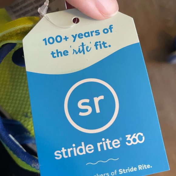 NWT Stride Rite Asher Kids Light-Up Sandals - Blue and Yellow - Picture 7 of 8